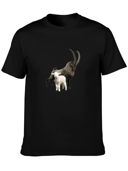 Ibex & Lamb Graphic Black Tee