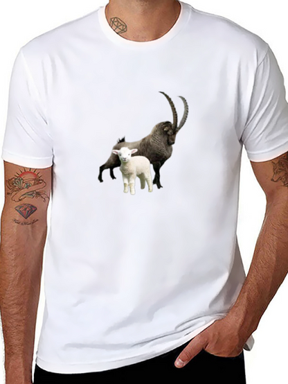 Ibex & Lamb Graphic Black Tee