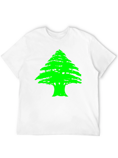 Lebanese Cedar Tree Graphic Black T-Shirt