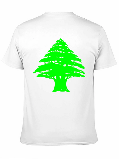 Lebanese Cedar Tree Graphic Black T-Shirt