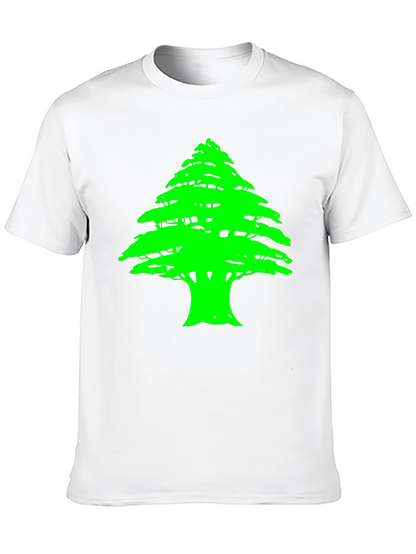 Lebanese Cedar Tree Graphic Black T-Shirt