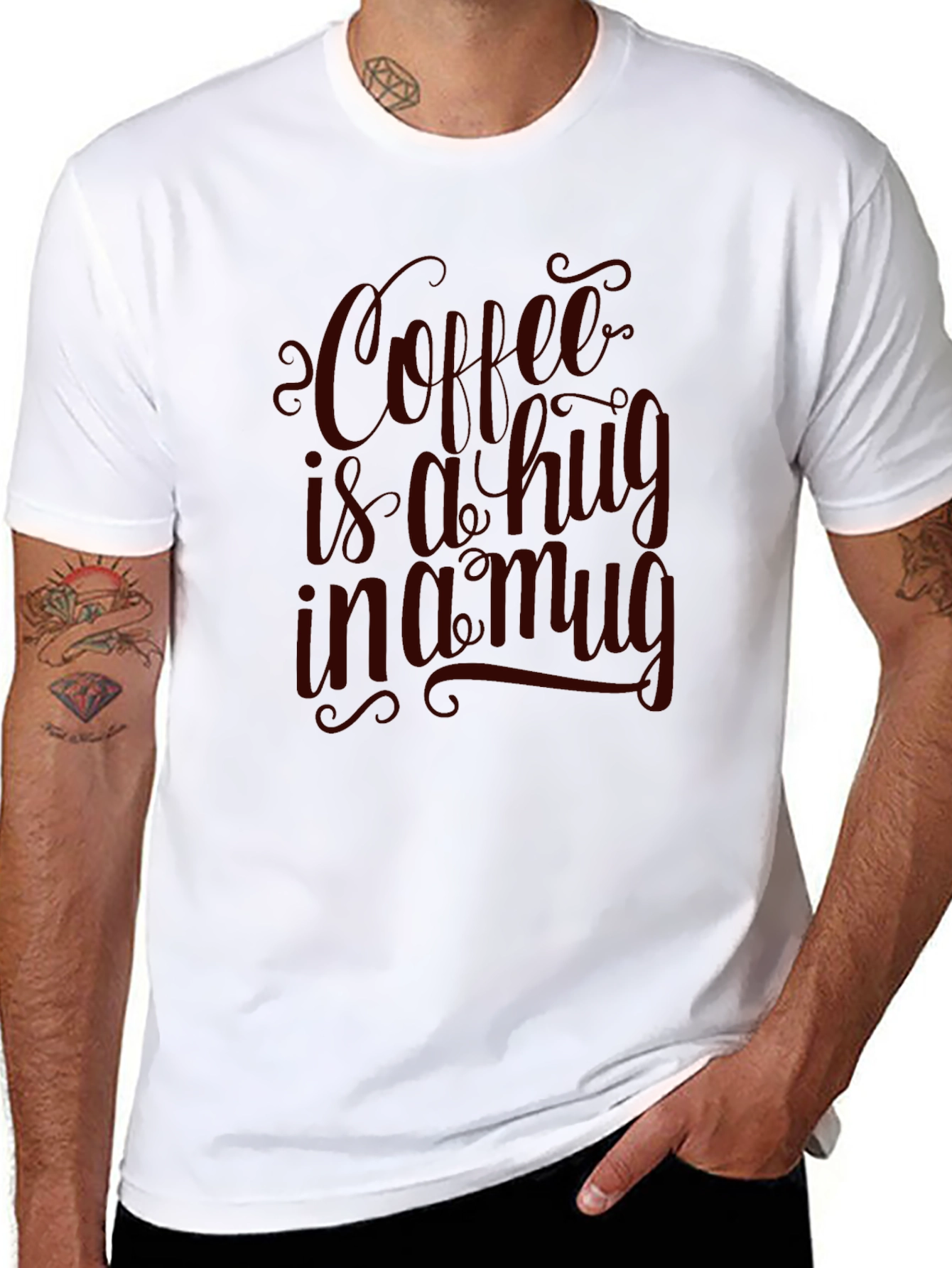 Coffee is a Hug in a Mug Graphic Tee