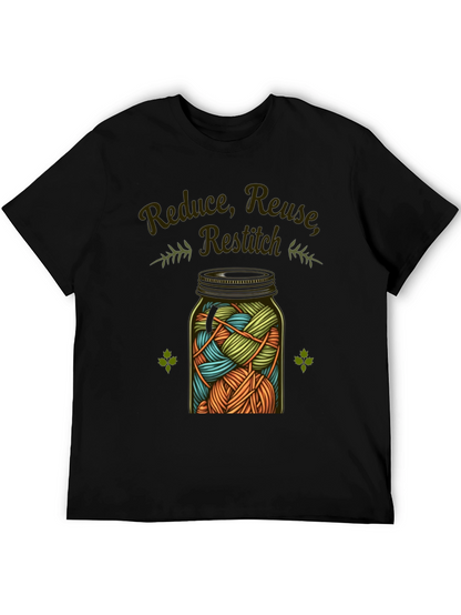 Reduce Reuse Restitch Black T-Shirt