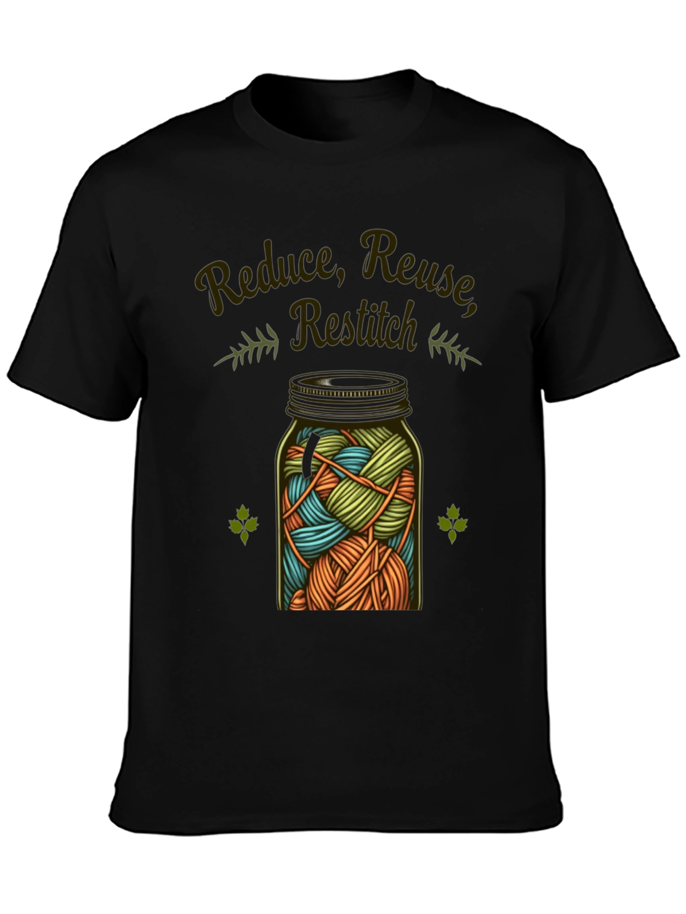 Reduce Reuse Restitch Black T-Shirt