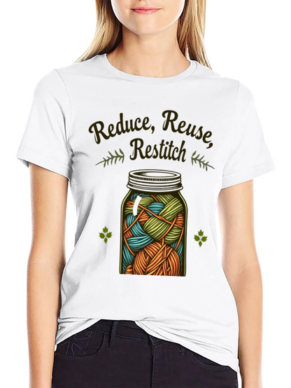 Reduce Reuse Restitch Black T-Shirt