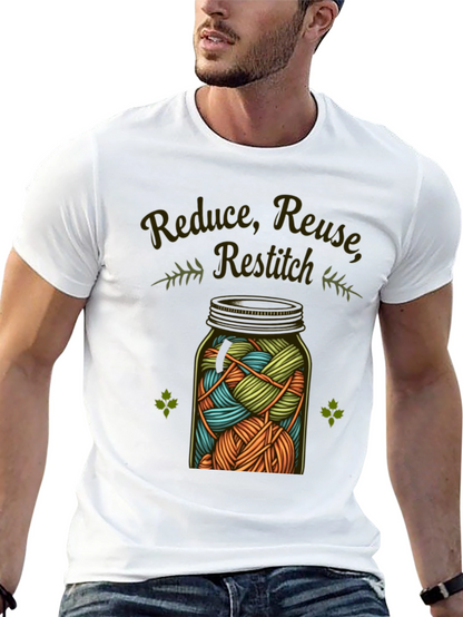 Reduce Reuse Restitch Black T-Shirt