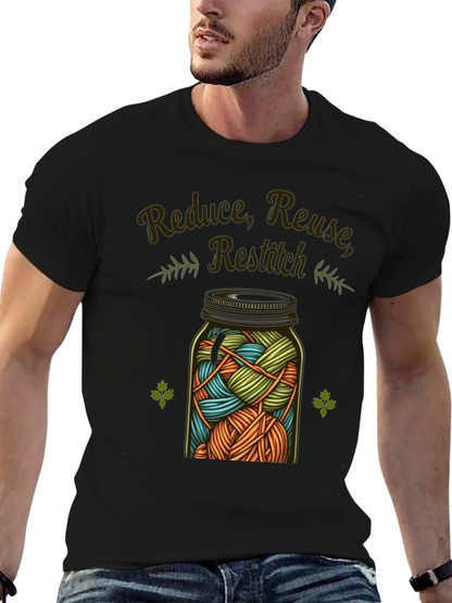 Reduce Reuse Restitch Black T-Shirt