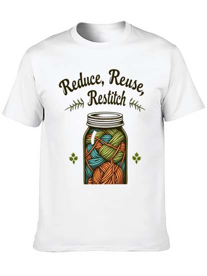 Reduce Reuse Restitch Black T-Shirt
