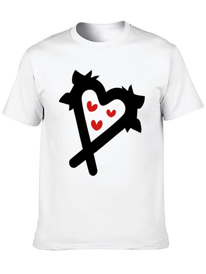 Heart Scribble Graphic Tee - Black