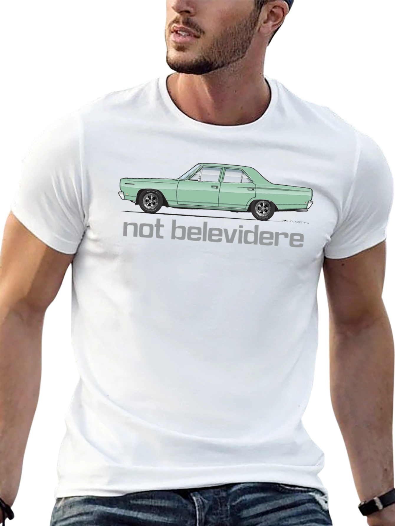 Not Belevedere Car Graphic T-Shirt - Classic Car Tee