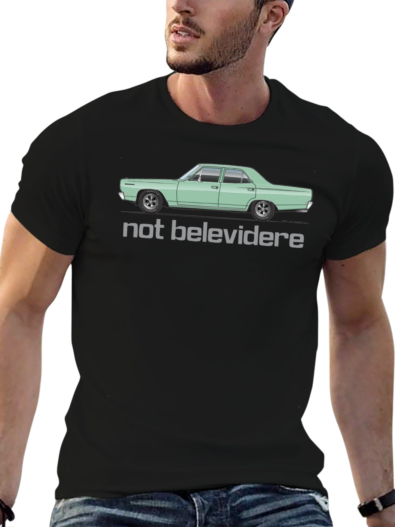 Not Belevedere Car Graphic T-Shirt - Classic Car Tee