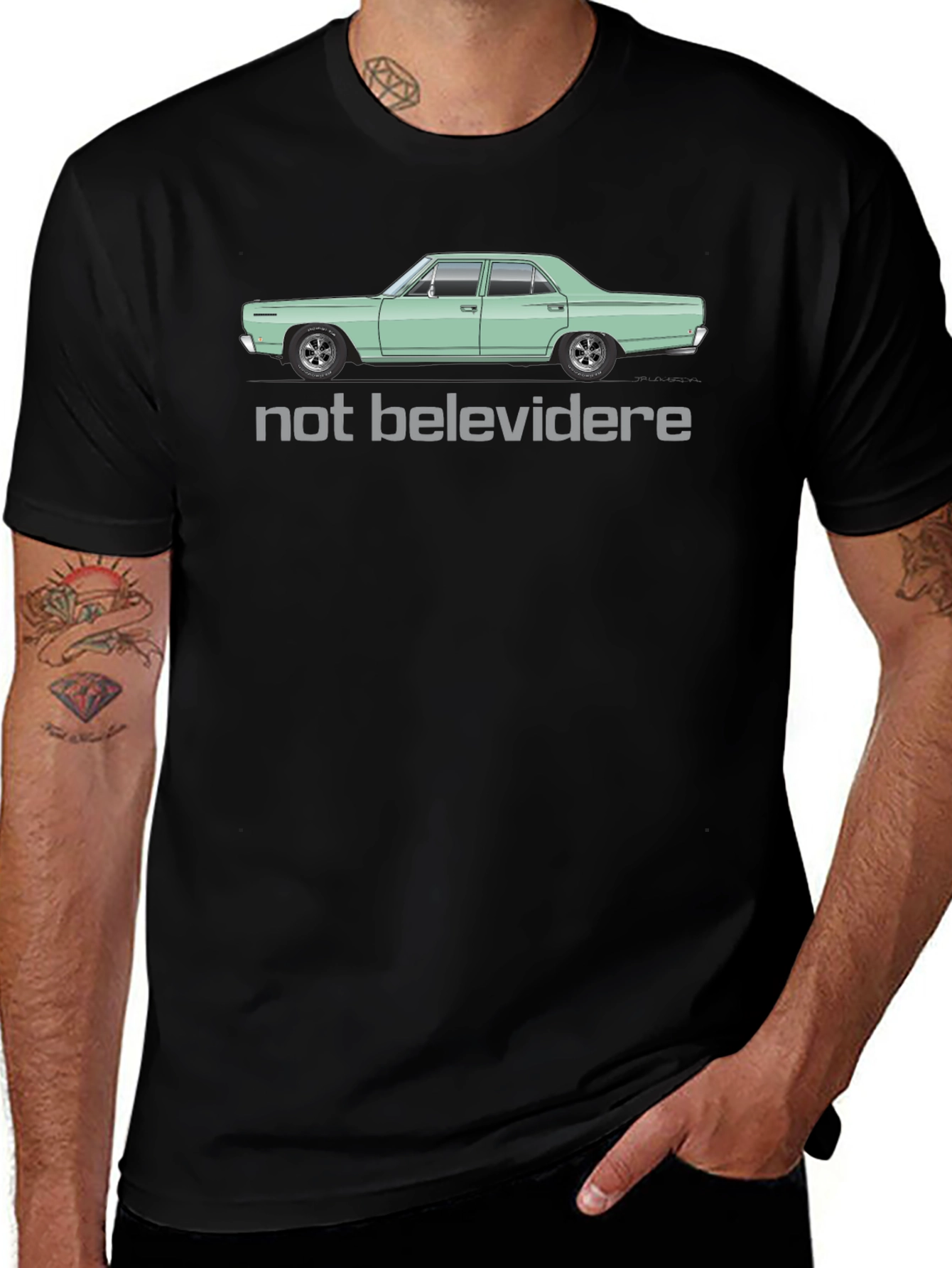 Not Belevedere Car Graphic T-Shirt - Classic Car Tee