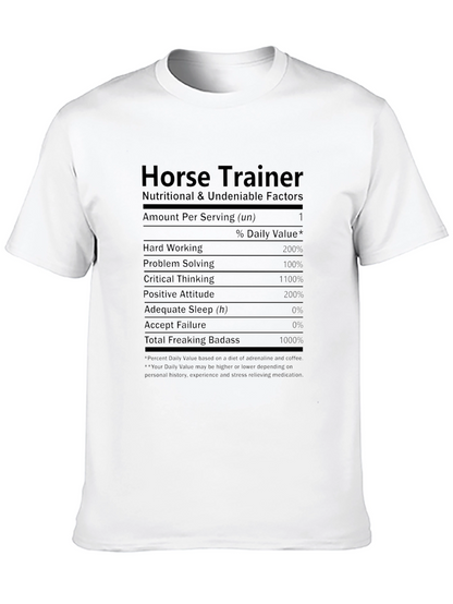 Horse Trainer Nutrition Facts T-Shirt