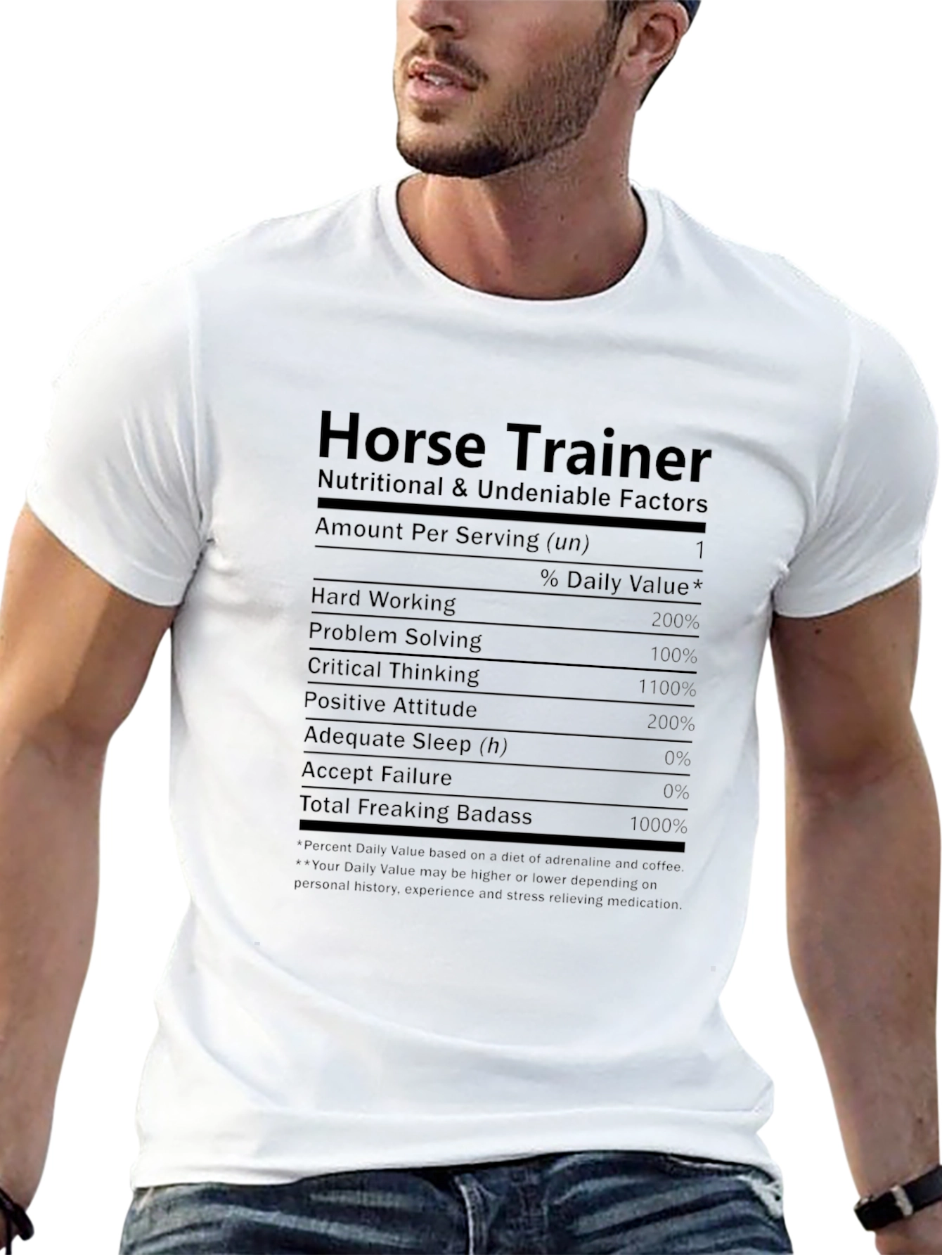 Horse Trainer Nutrition Facts T-Shirt
