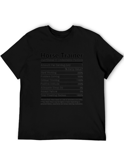 Horse Trainer Nutrition Facts T-Shirt