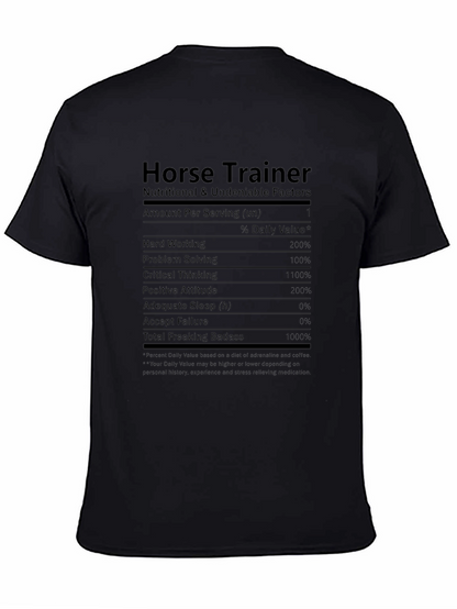 Horse Trainer Nutrition Facts T-Shirt