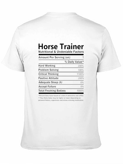 Horse Trainer Nutrition Facts T-Shirt