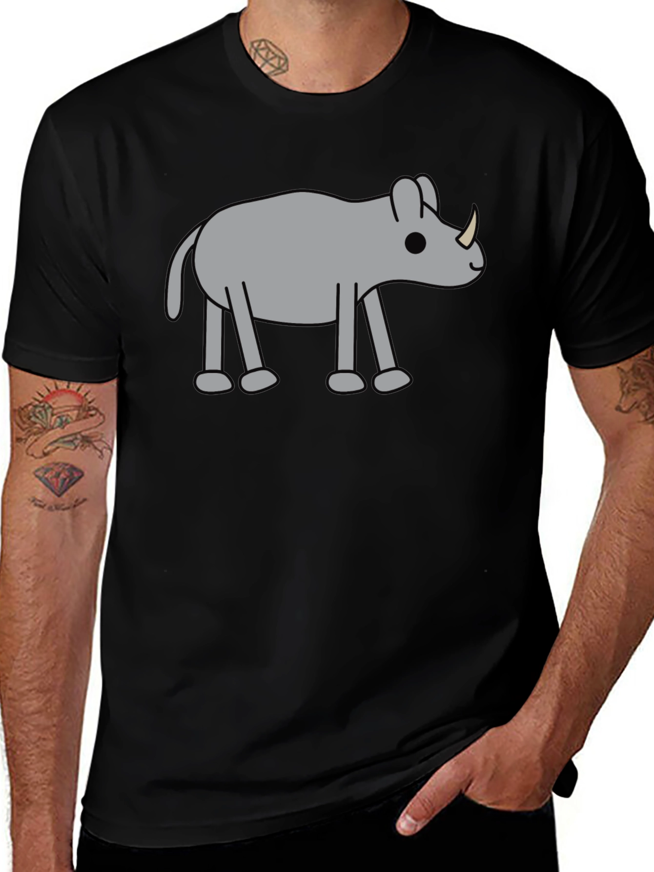 Rhino Graphic Tee - Casual Style