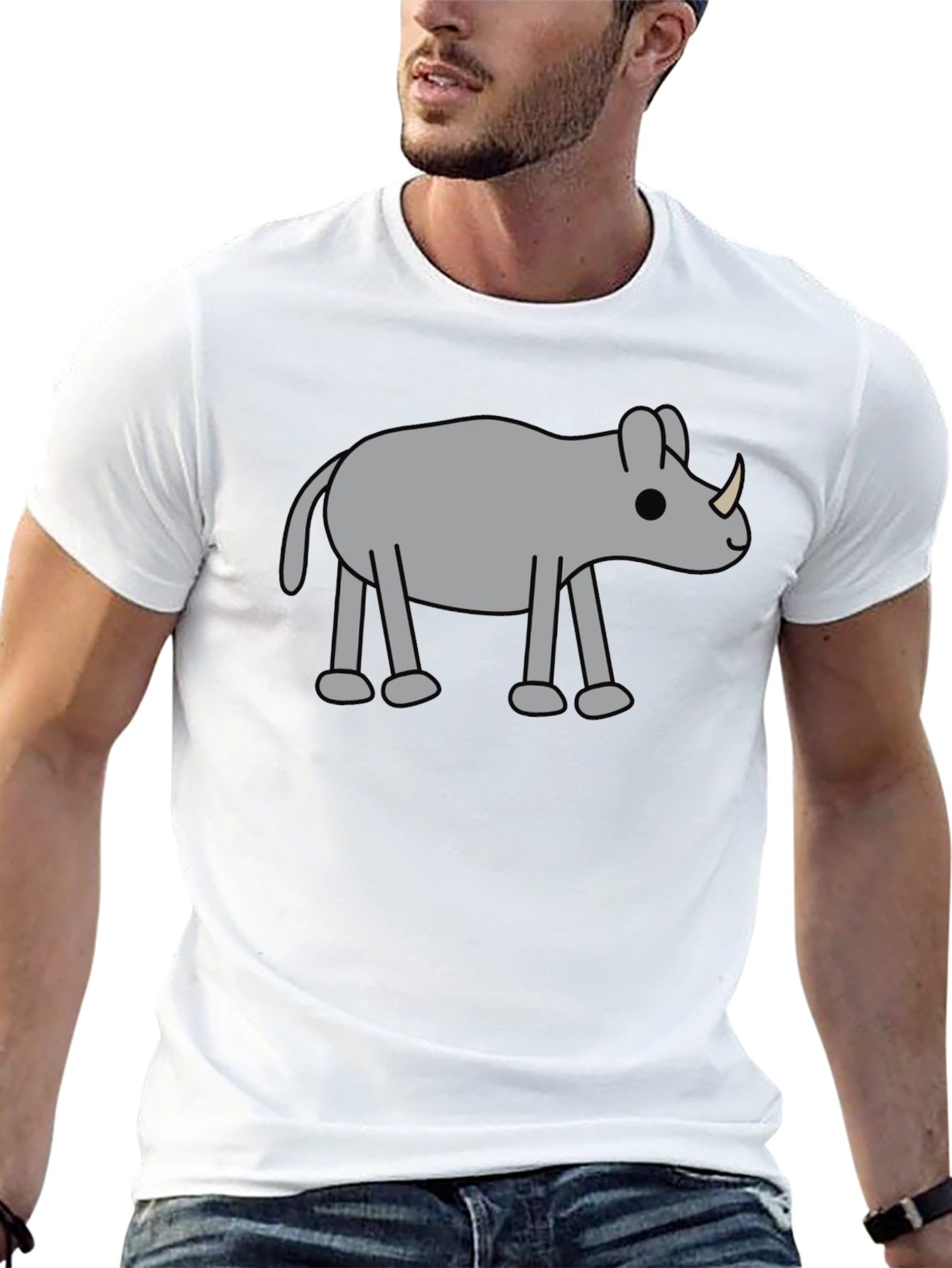 Rhino Graphic Tee - Casual Style