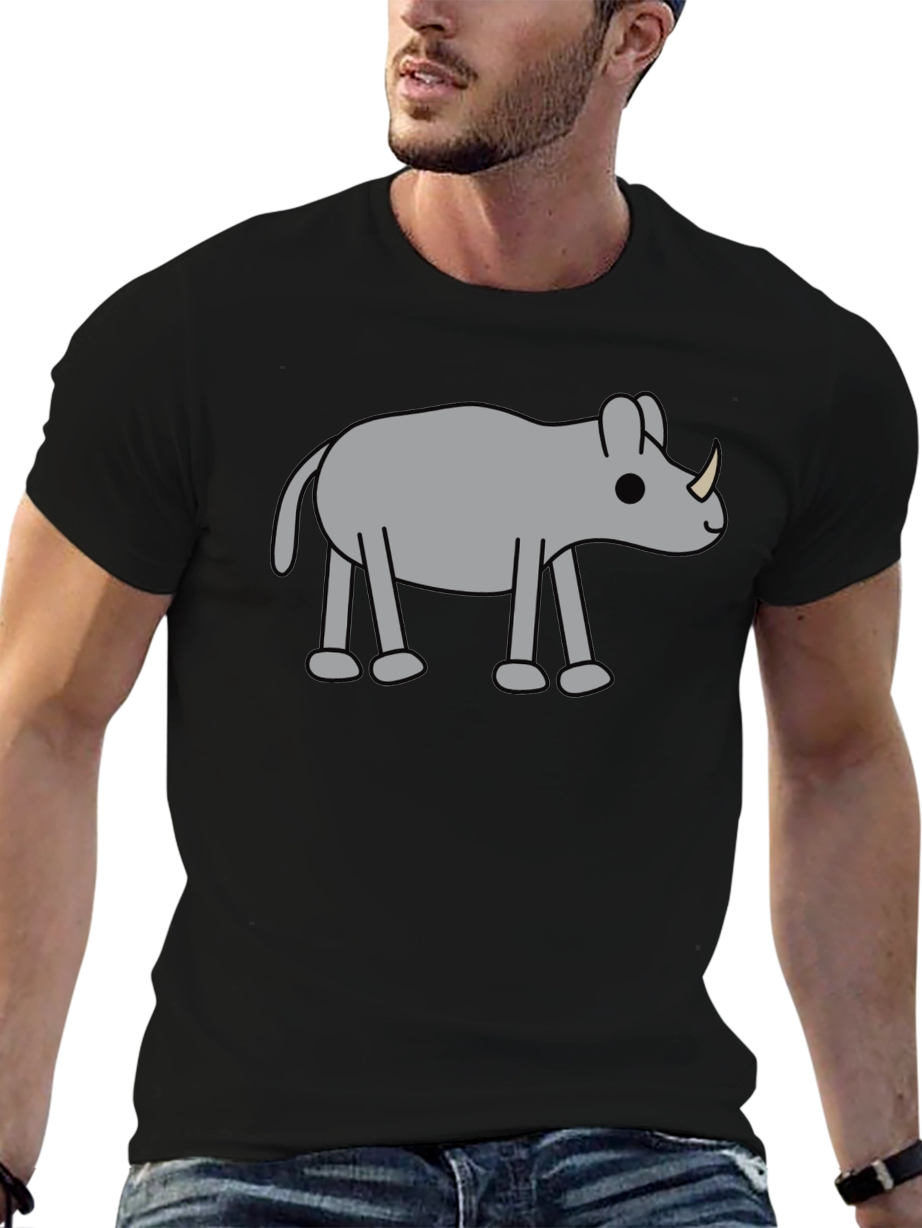 Rhino Graphic Tee - Casual Style