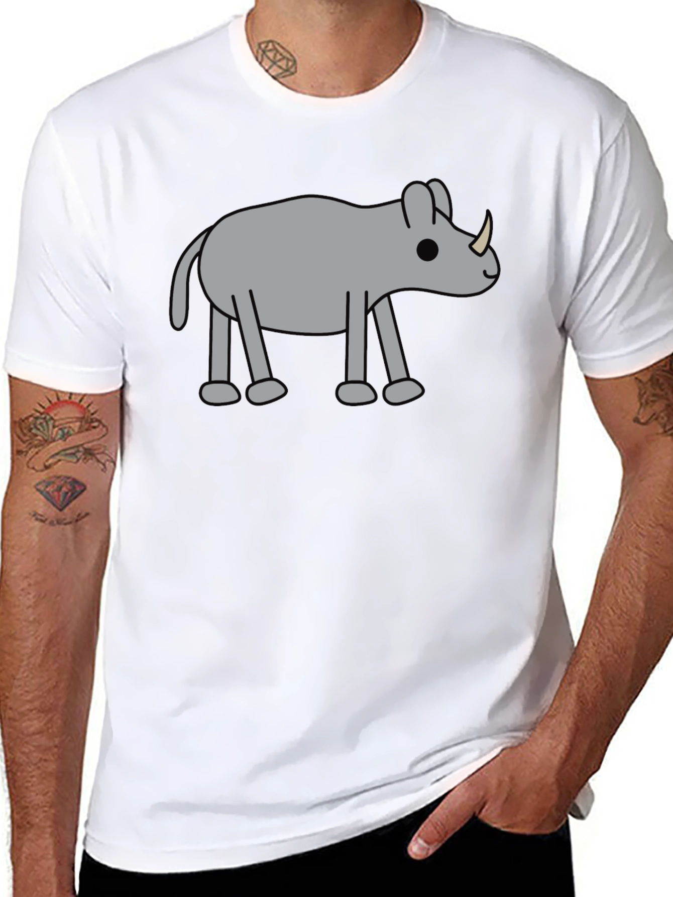 Rhino Graphic Tee - Casual Style