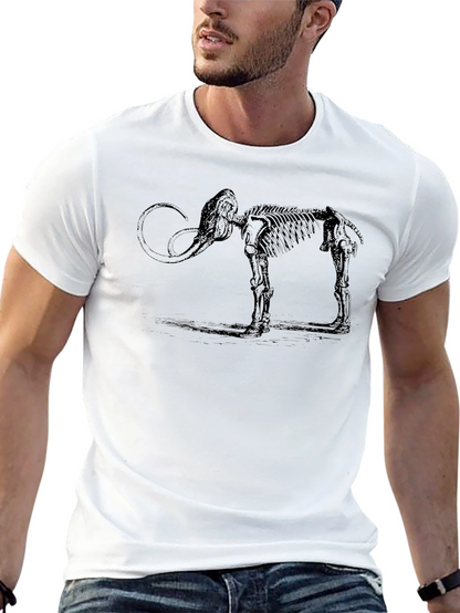 Mammoth Skeleton Graphic Tee - Black