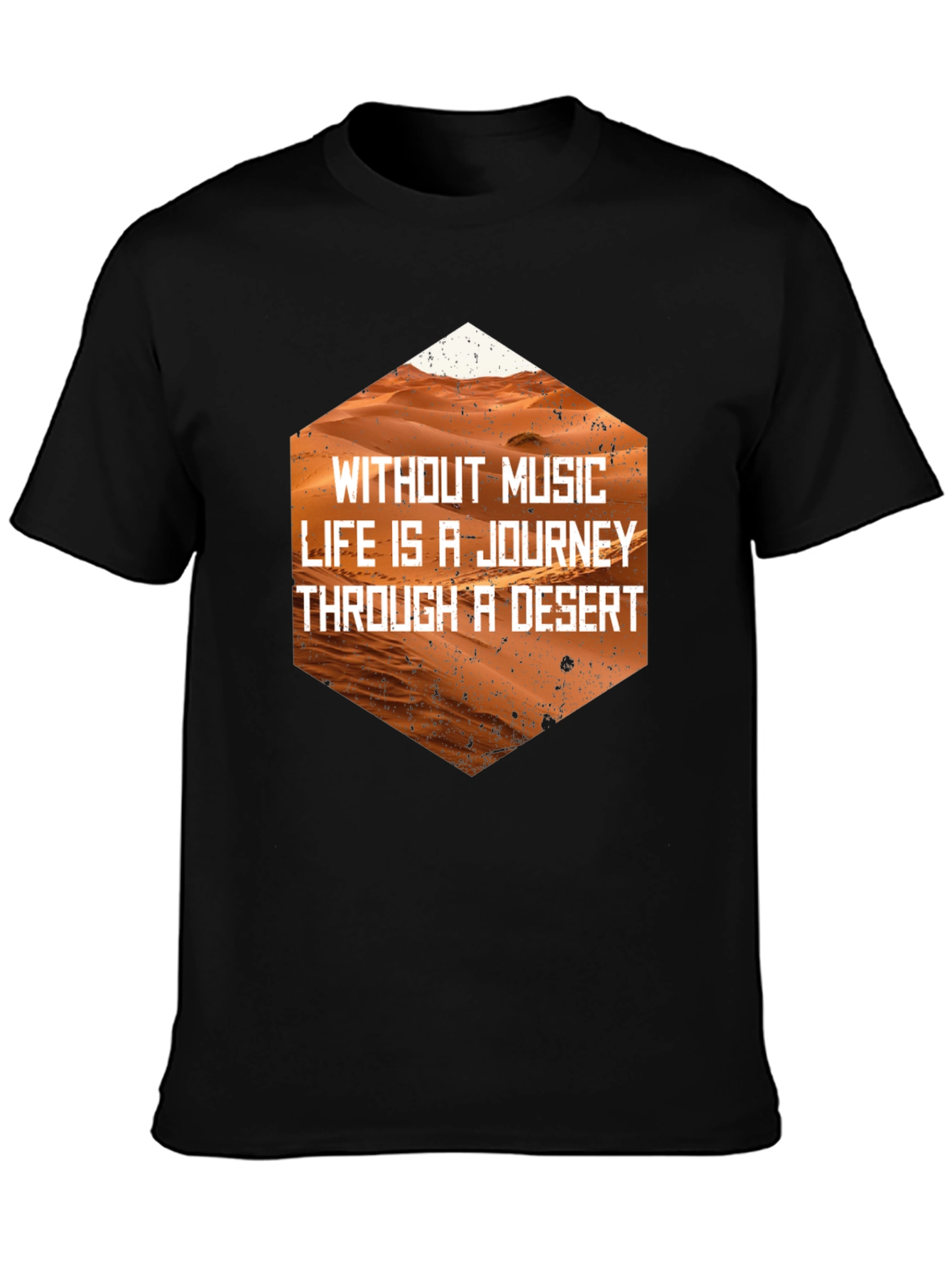 Music is Life Desert Journey Black Tee