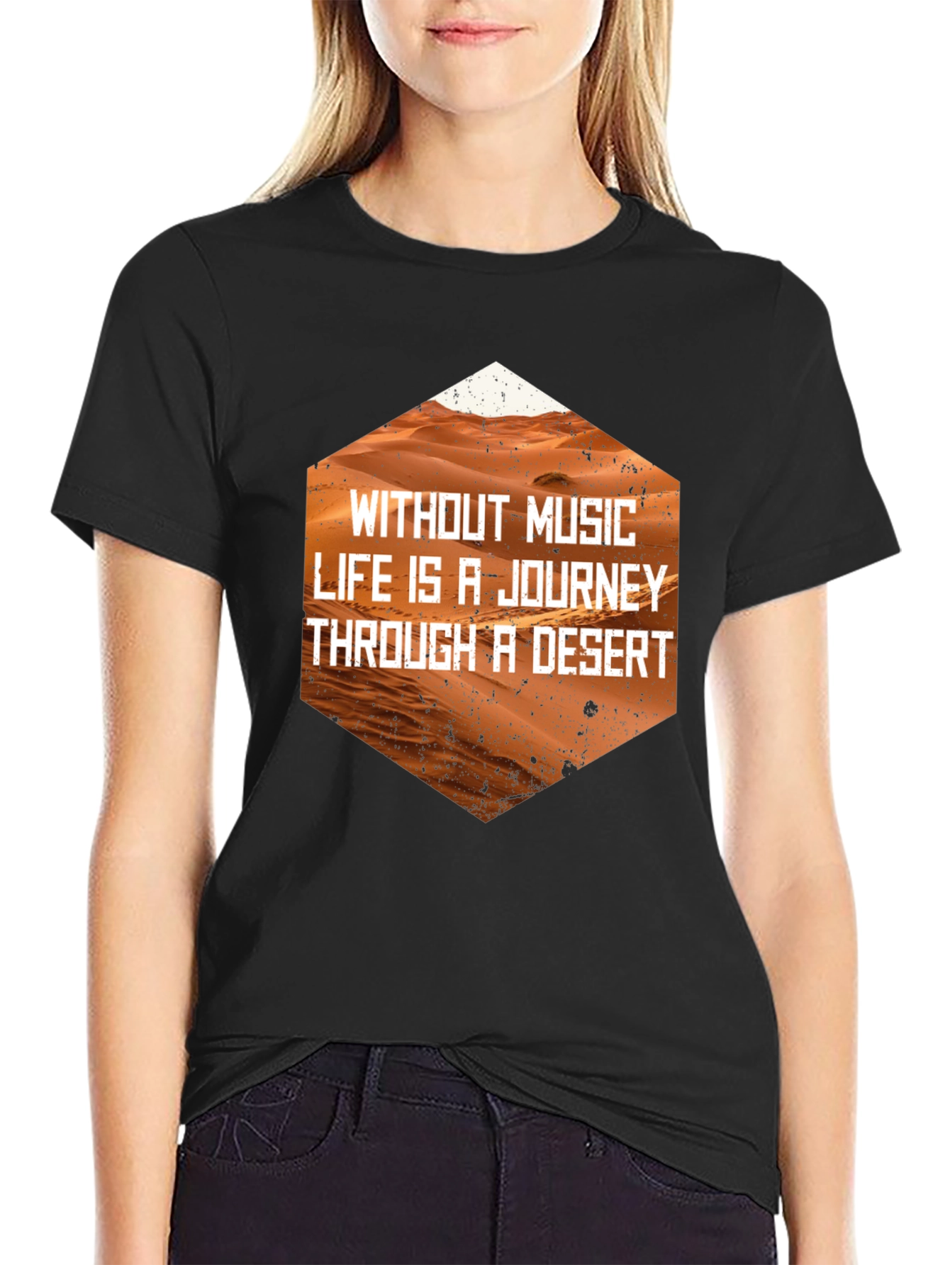 Music is Life Desert Journey Black Tee