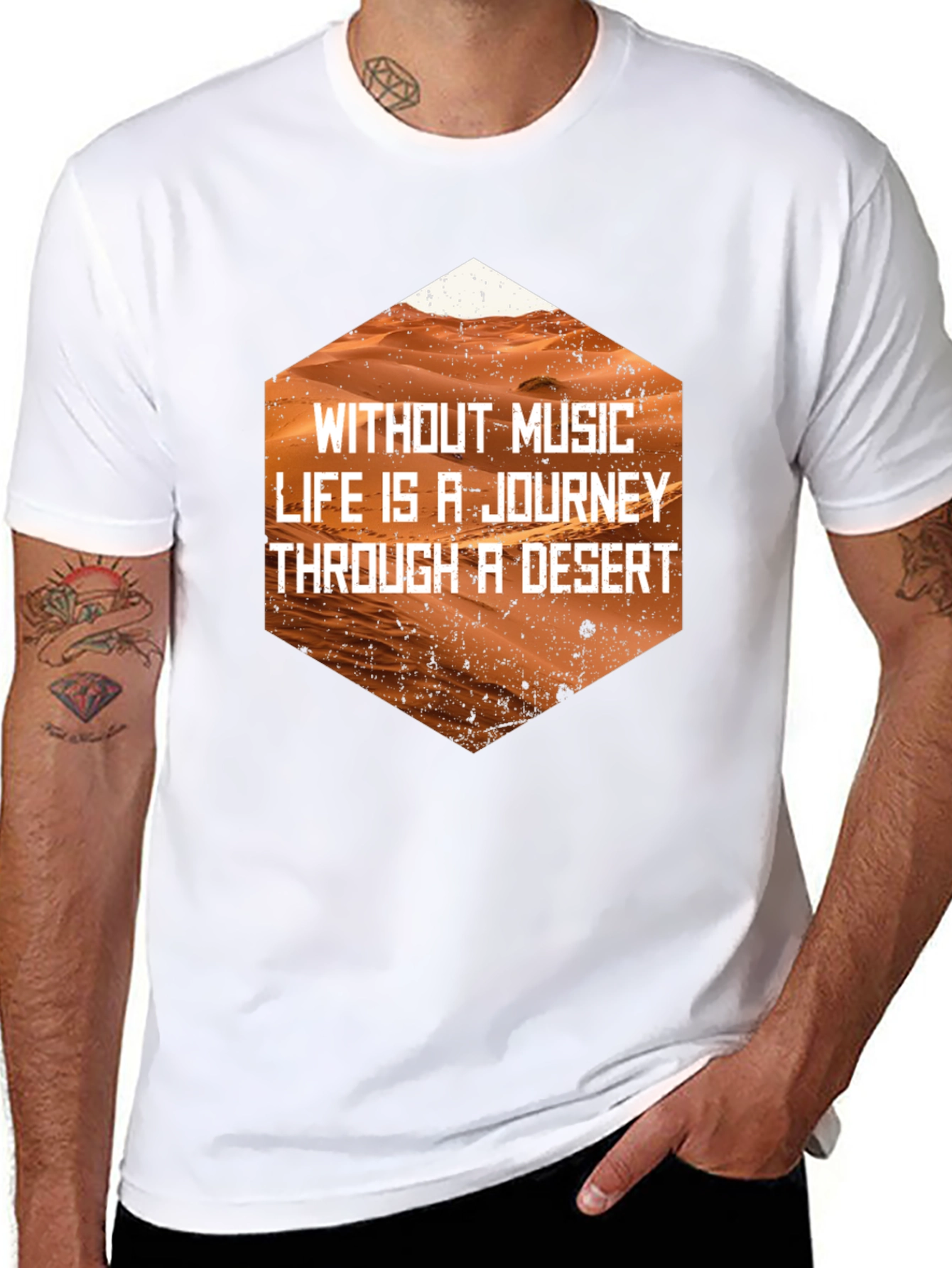 Music is Life Desert Journey Black Tee