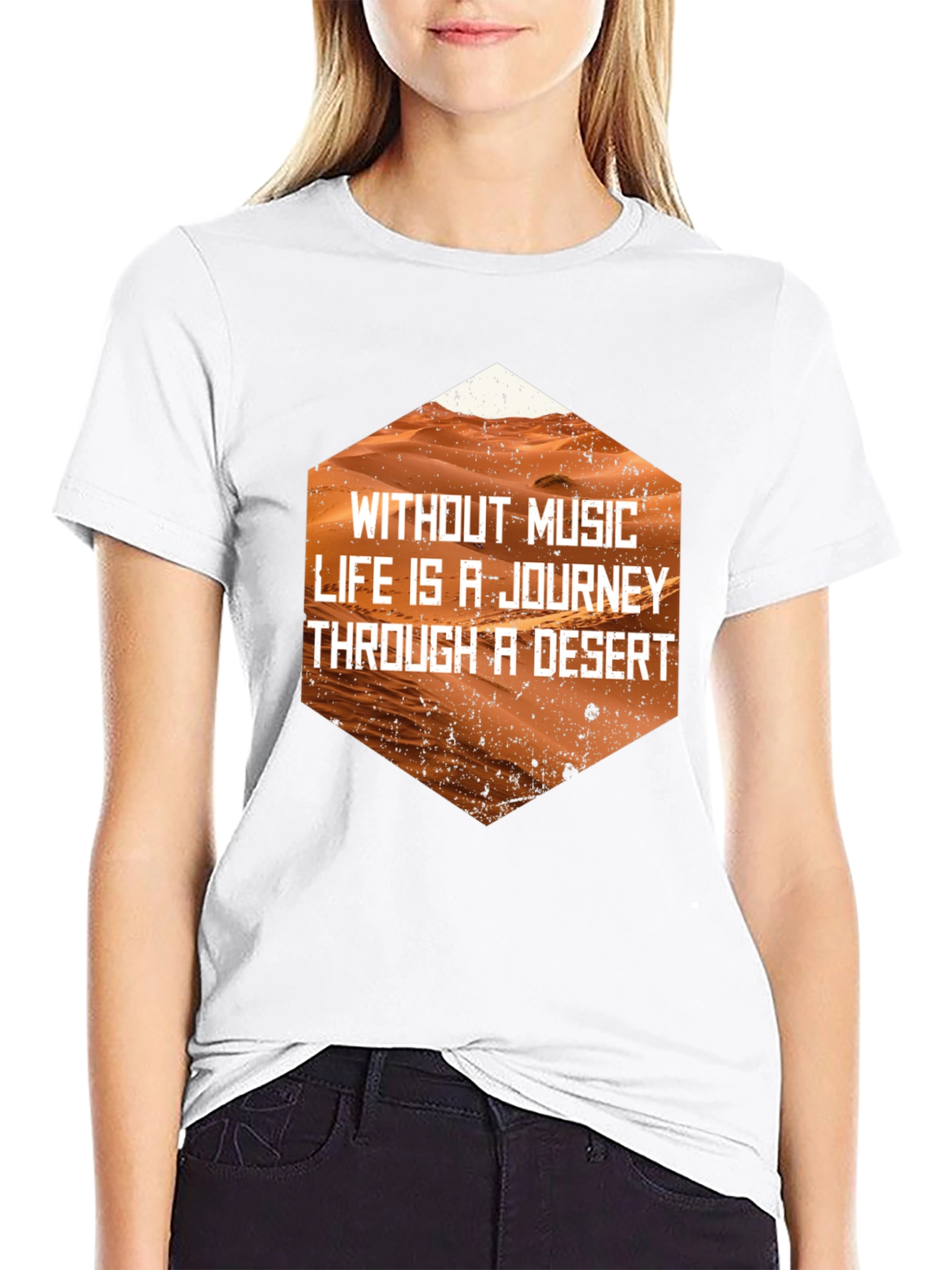 Music is Life Desert Journey Black Tee