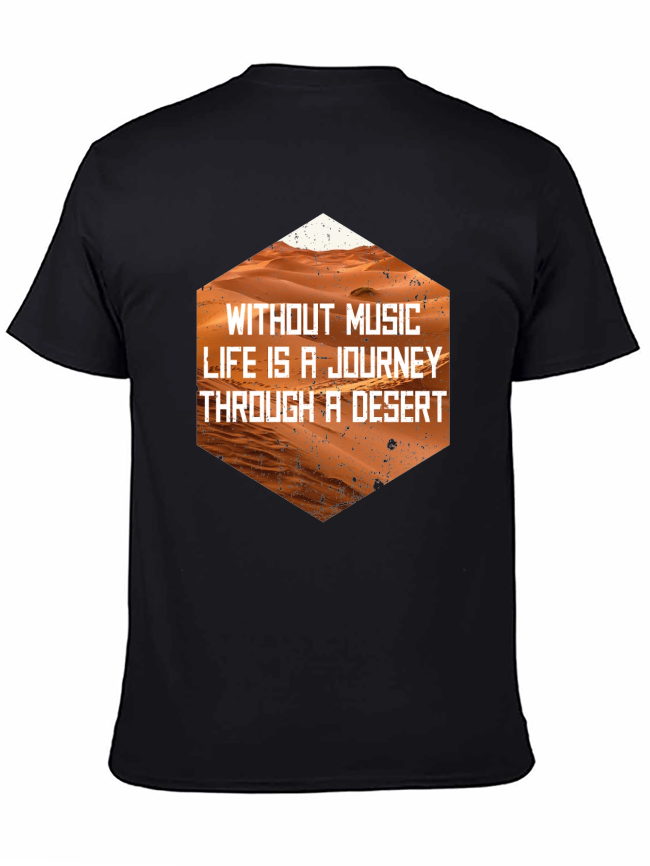 Music is Life Desert Journey Black Tee