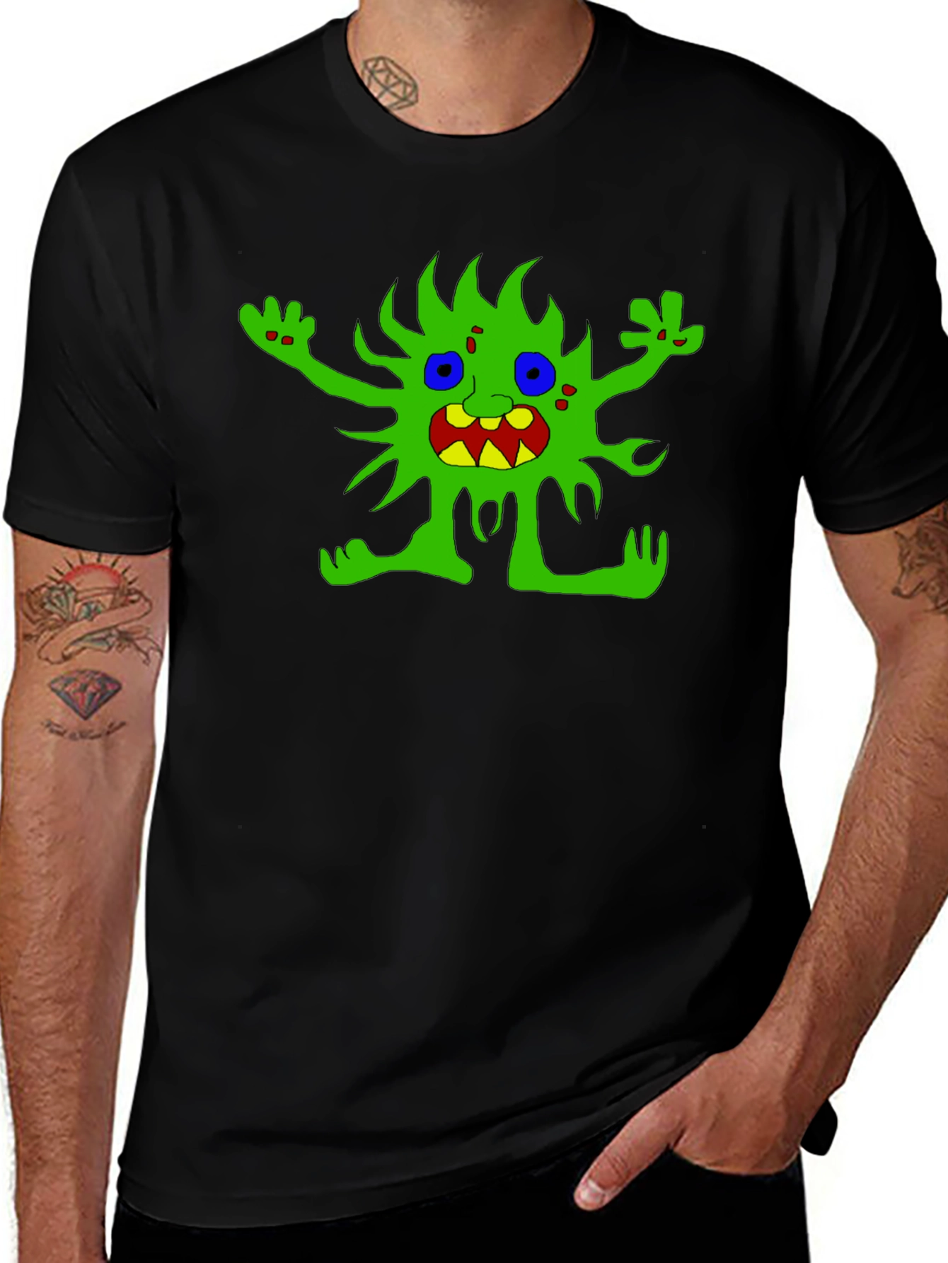 Monster Graphic Black T-Shirt