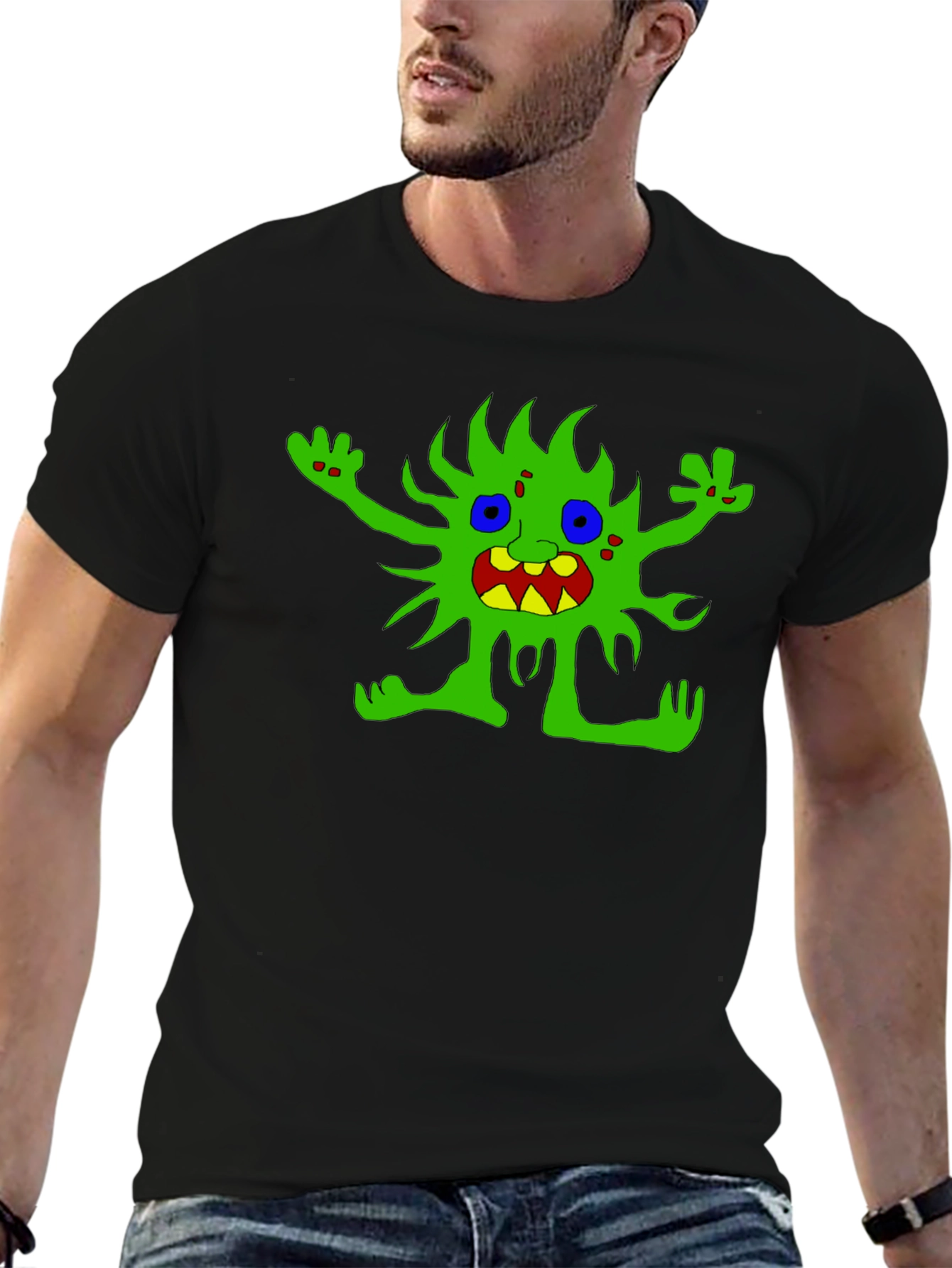 Monster Graphic Black T-Shirt