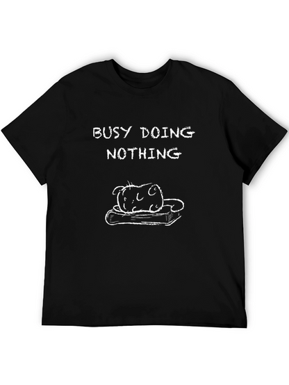 Busy Doing Nothing Cat T-Shirt