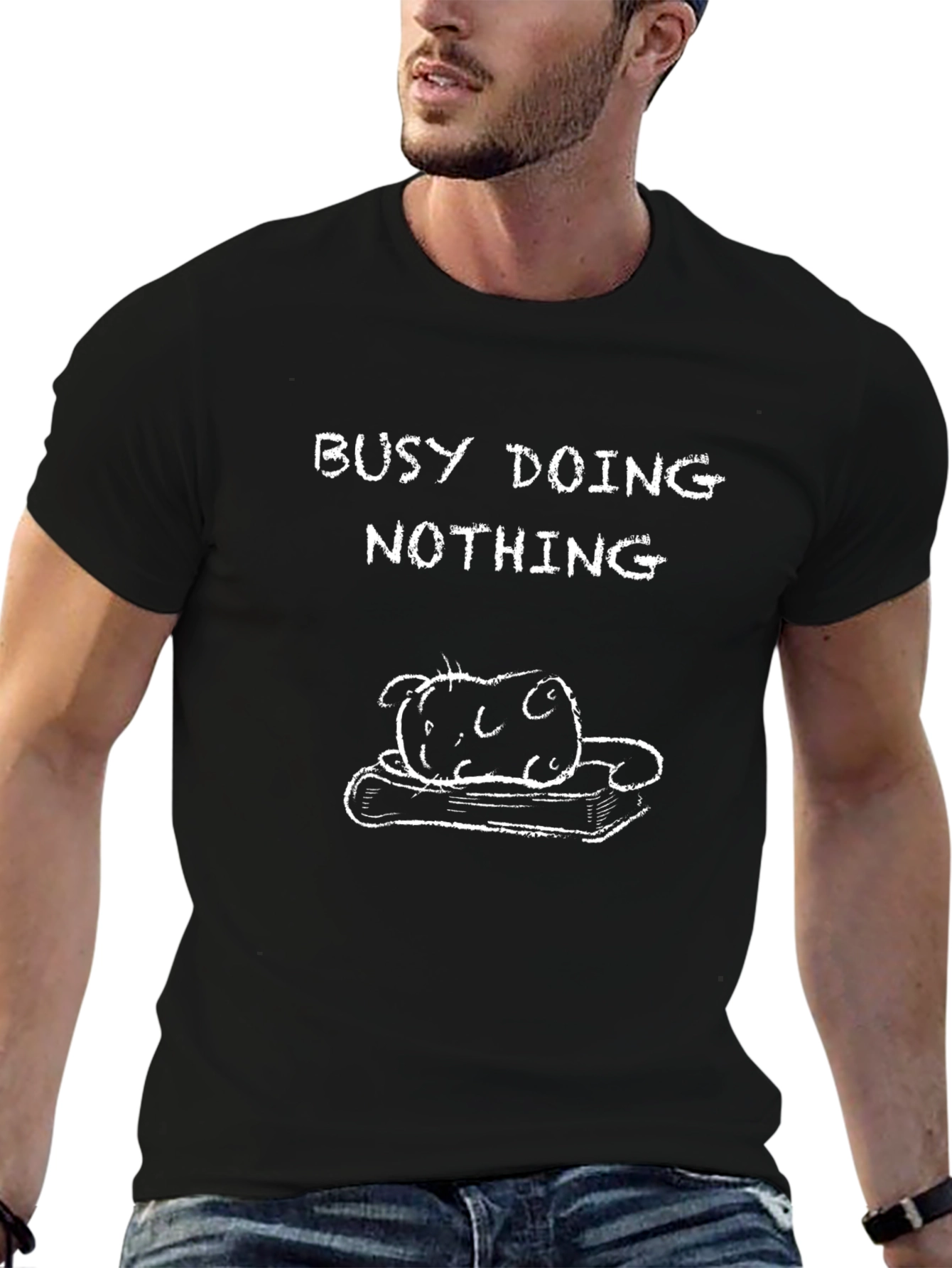 Busy Doing Nothing Cat T-Shirt