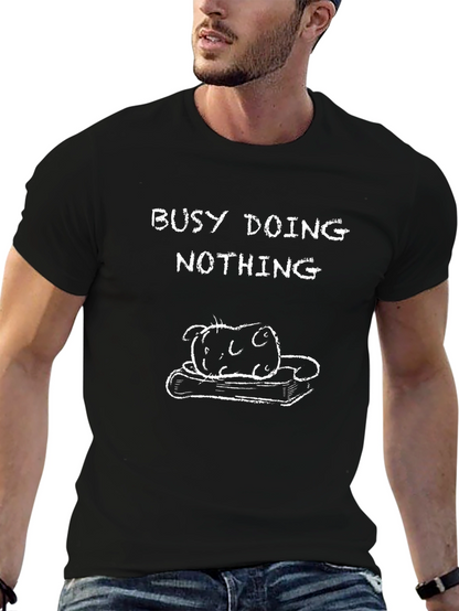 Busy Doing Nothing Cat T-Shirt