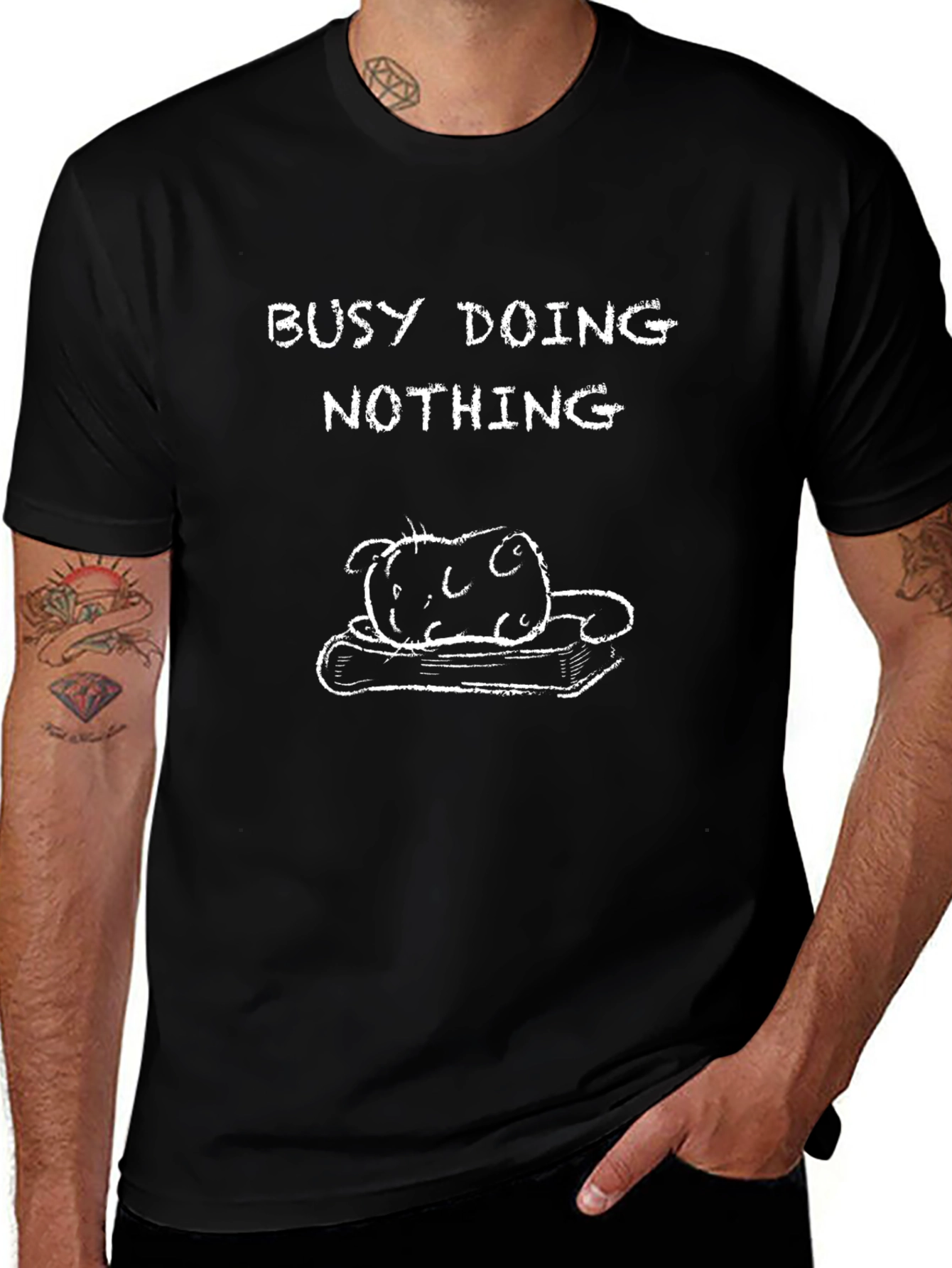 Busy Doing Nothing Cat T-Shirt