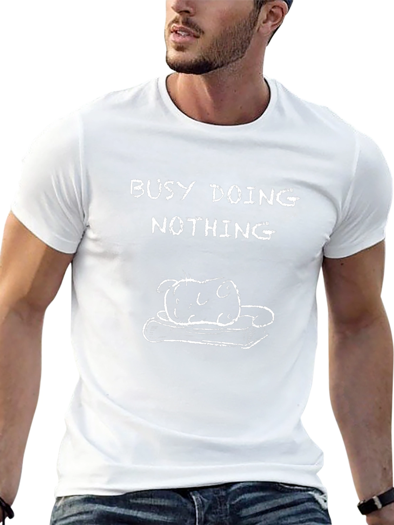 Busy Doing Nothing Cat T-Shirt