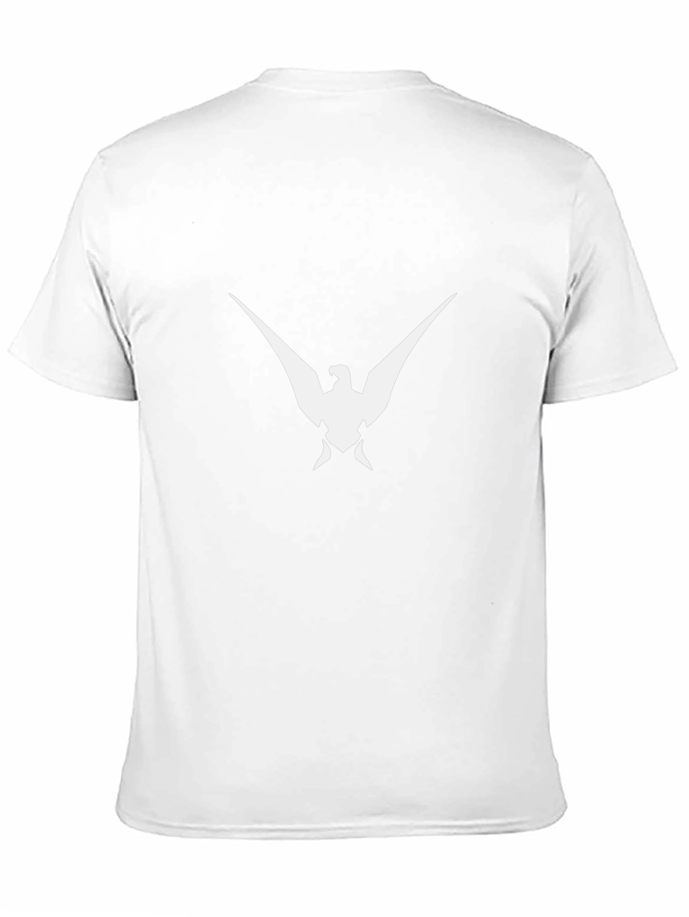 Black T-Shirt with White Bird Graphic