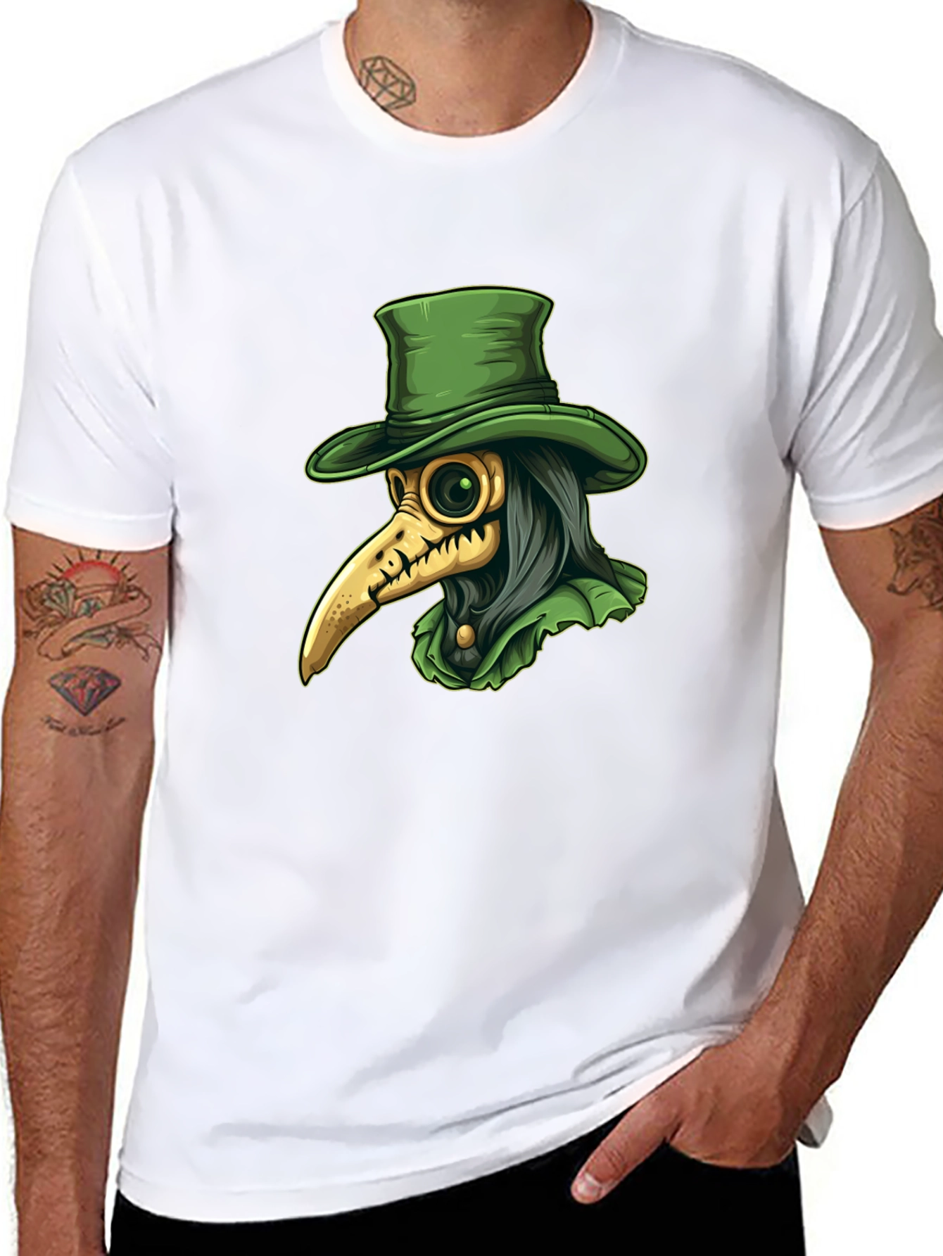 Plague Doctor Tee - Unique Graphic Print T-Shirt