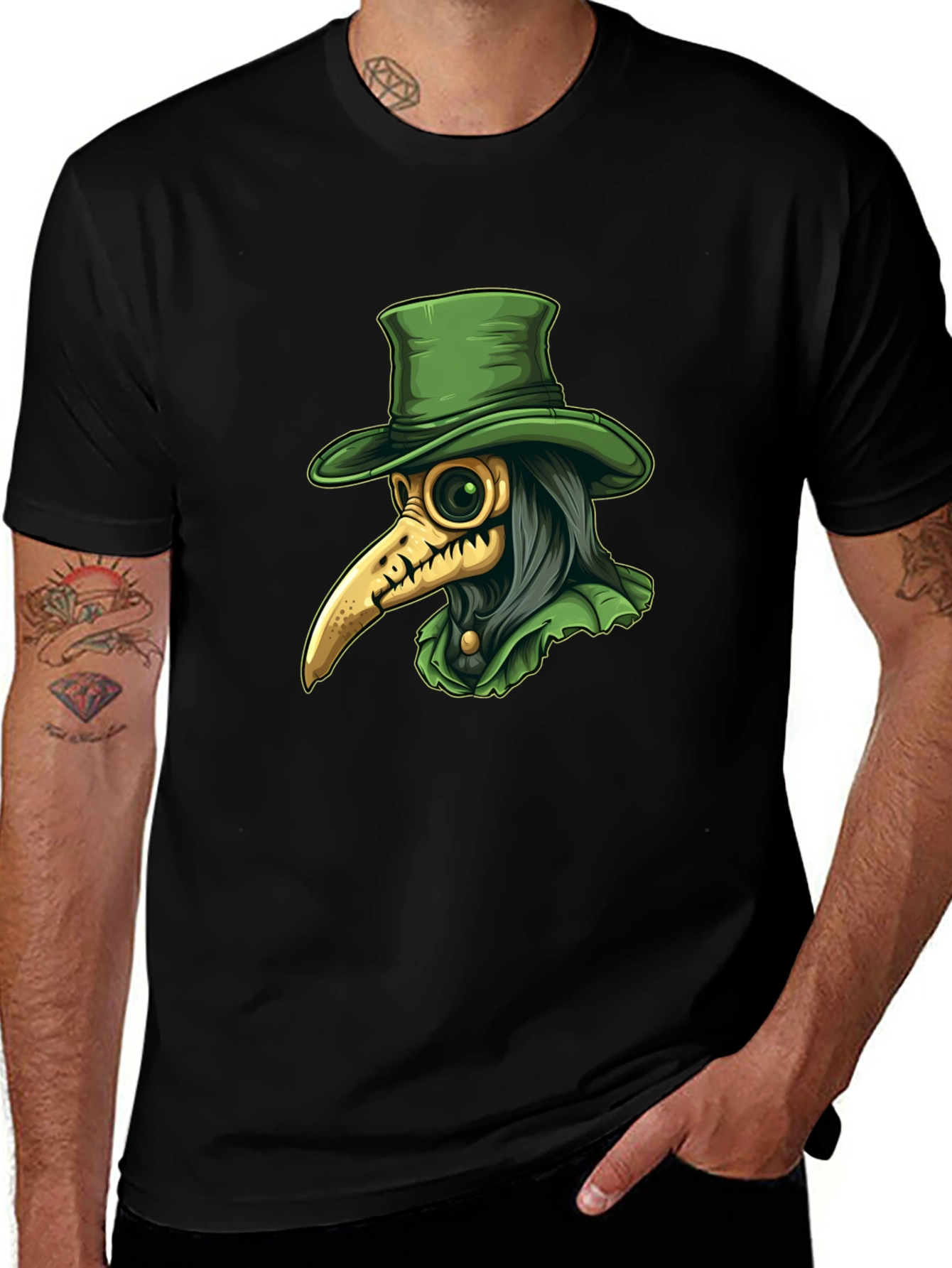 Plague Doctor Tee - Unique Graphic Print T-Shirt