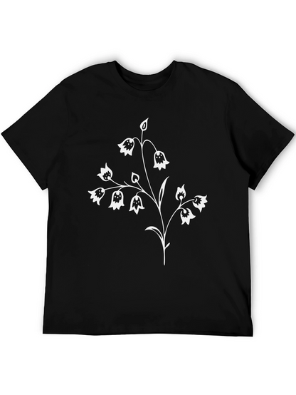 Floral Graphic Tee - Black Short Sleeve