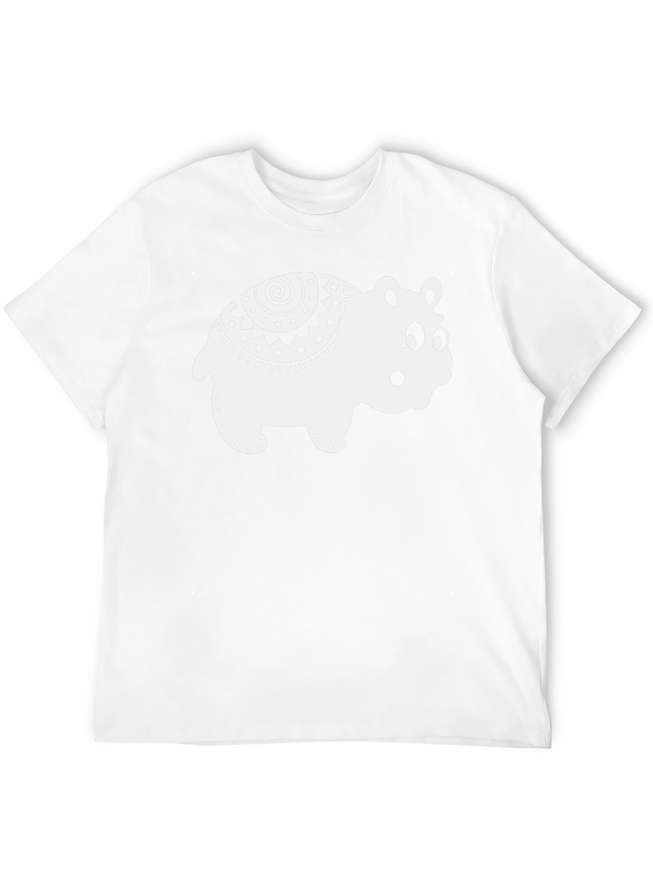 Cute Bear Graphic Tee - Black Cotton T-Shirt