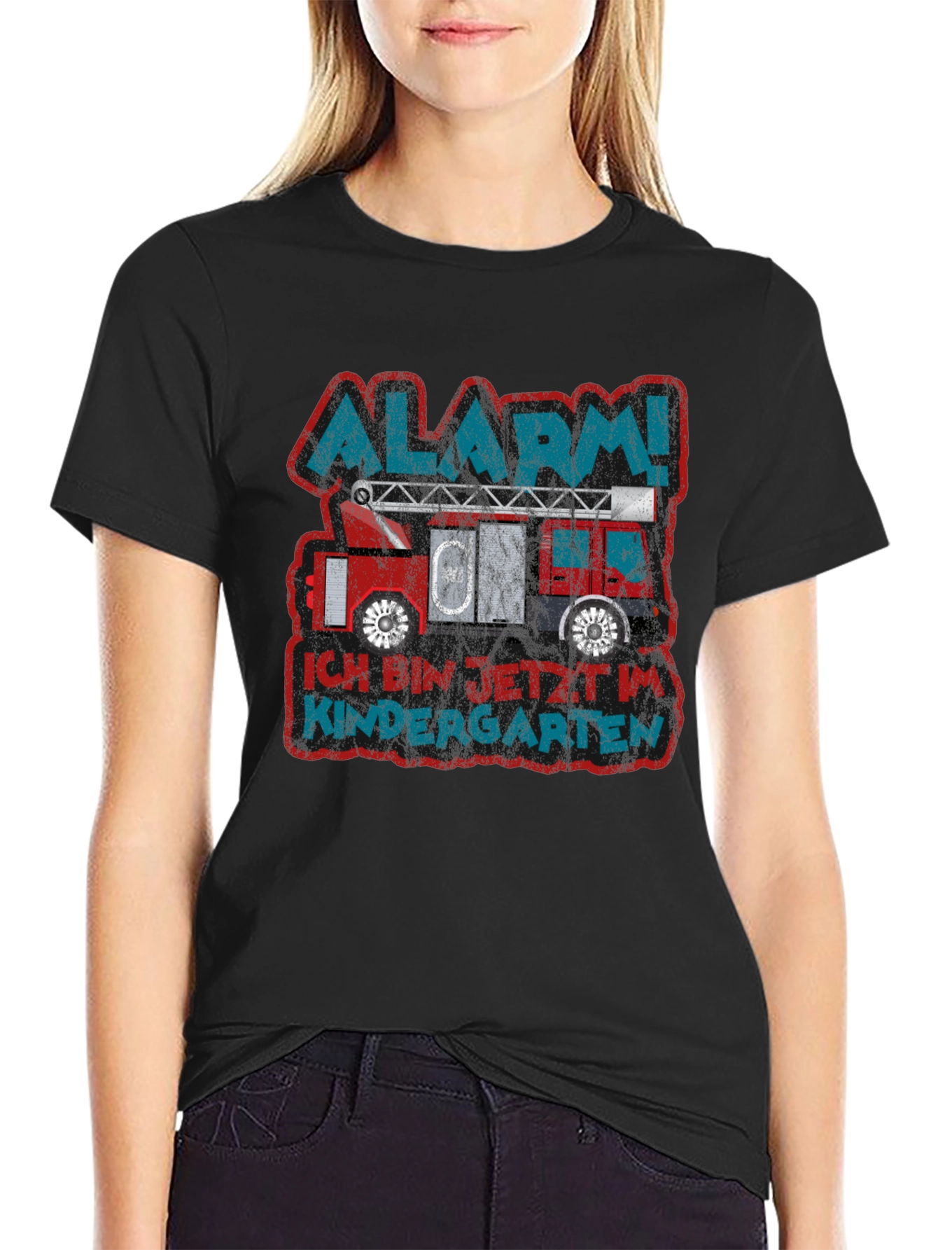 Alarm! Kindergarten Fire Truck T-Shirt