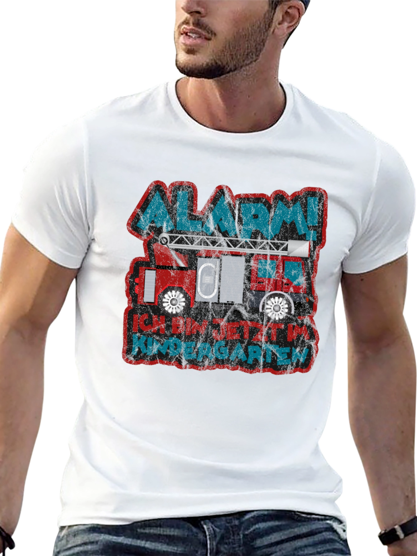 Alarm! Kindergarten Fire Truck T-Shirt