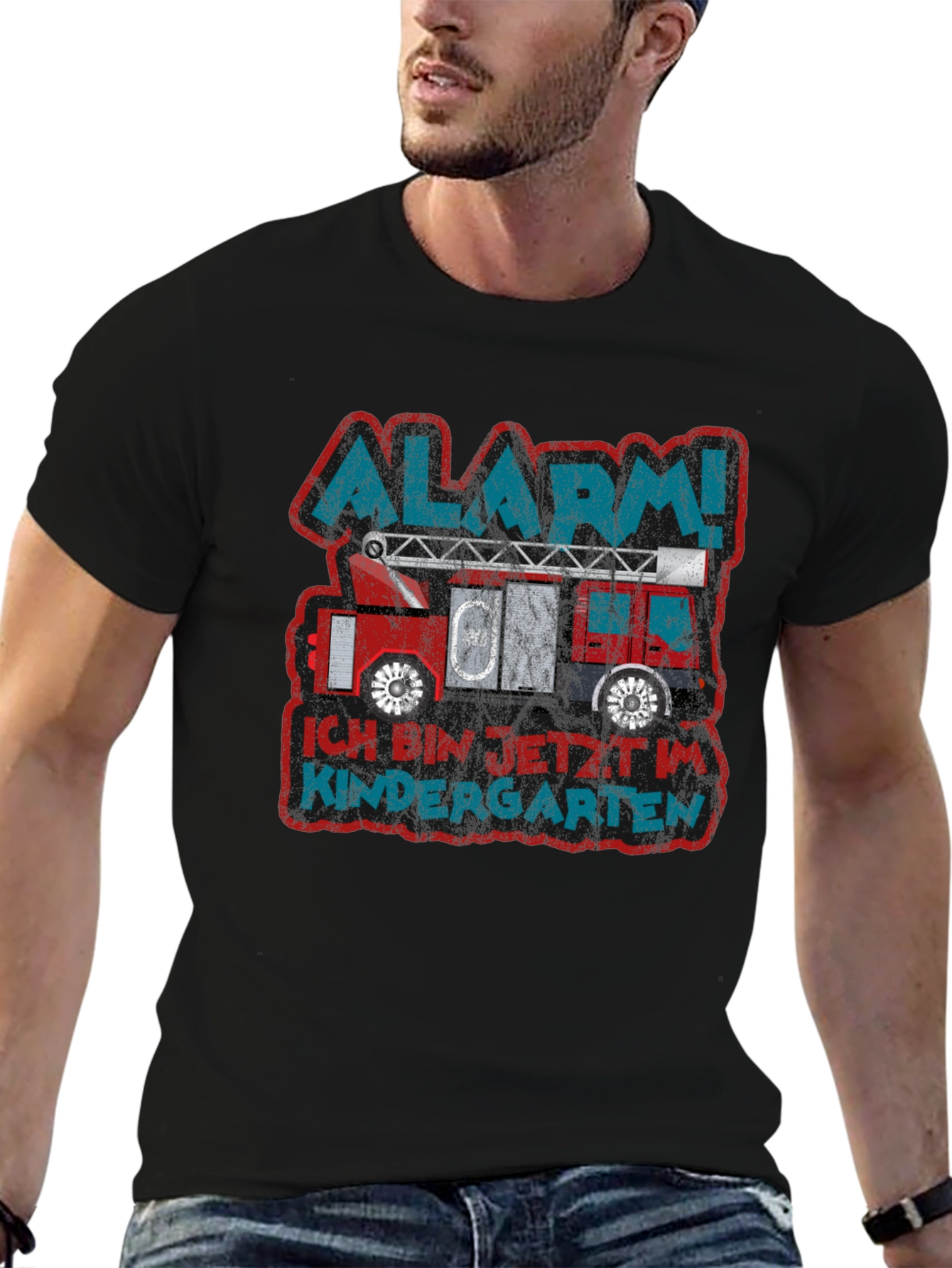 Alarm! Kindergarten Fire Truck T-Shirt