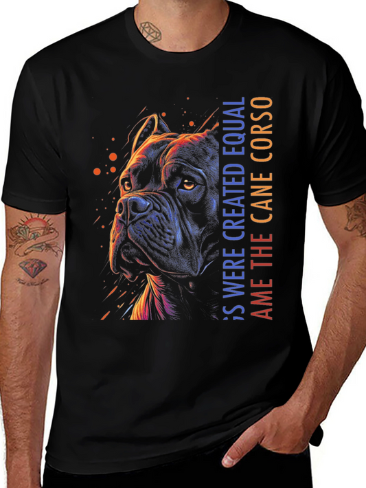 Cane Corso Dog Graphic Print Mens T-Shirt