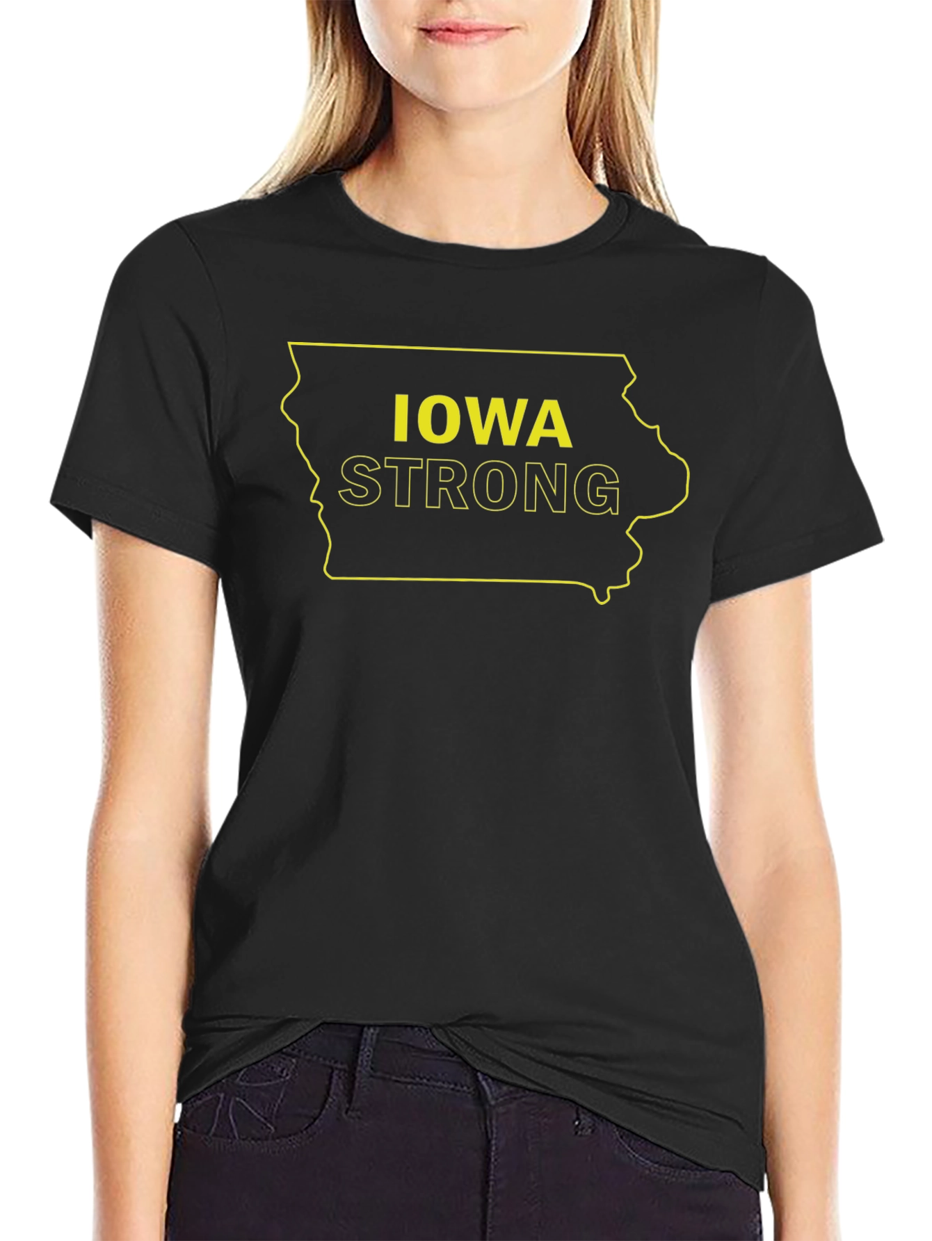 Iowa Strong Graphic T-Shirt - Black