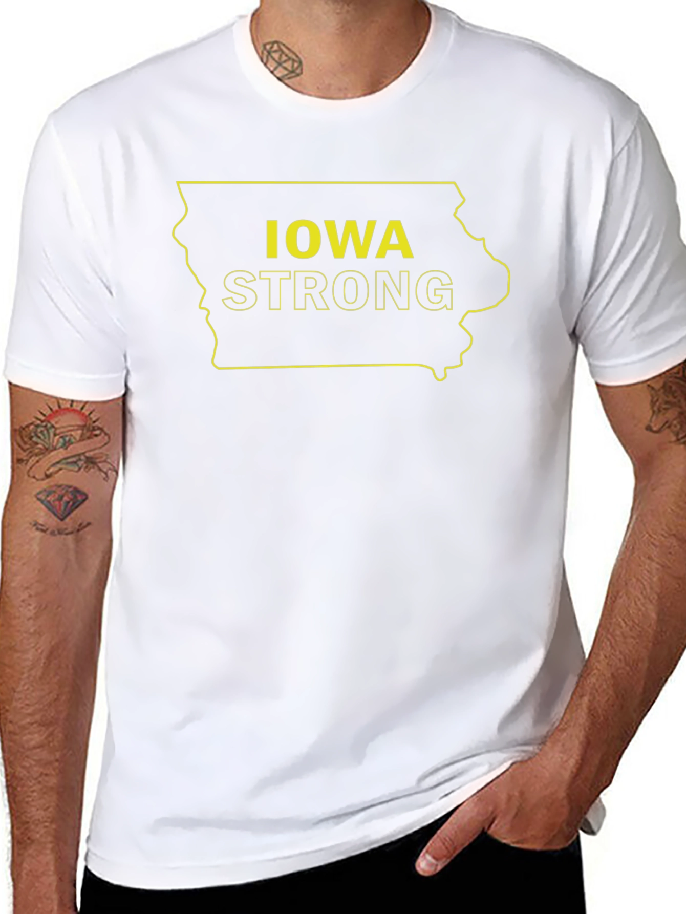 Iowa Strong Graphic T-Shirt - Black