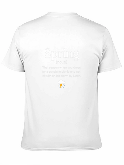 Funny Spring Definition Black T-Shirt